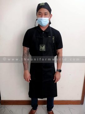 Bib Apron Cotton Twill Black Relleno 2 Uniforms Manufacturer and Supplier based in Dubai Ajman UAE