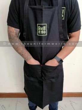 Bib Apron Cotton Twill Black Relleno 3 Uniforms Manufacturer and Supplier based in Dubai Ajman UAE
