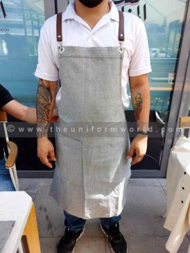 Bib Apron Grey 8 Uniforms Manufacturer and Supplier based in Dubai Ajman UAE