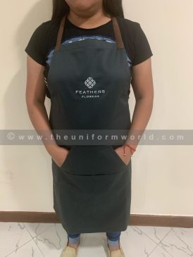 Bib Apron Grey Feathers 2 Uniforms Manufacturer and Supplier based in Dubai Ajman UAE