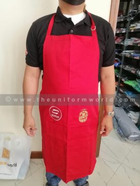 Bib Apron Red 5 Uniforms Manufacturer and Supplier based in Dubai Ajman UAE