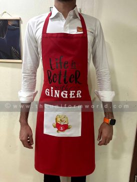 Bib Apron Red 8 Uniforms Manufacturer and Supplier based in Dubai Ajman UAE
