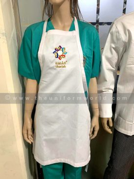 Bib Apron White Sharjah Coop 1 Uniforms Manufacturer and Supplier based in Dubai Ajman UAE