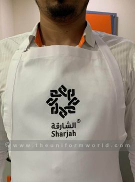 Bib Apron White Sharjah Coop 13 Uniforms Manufacturer and Supplier based in Dubai Ajman UAE
