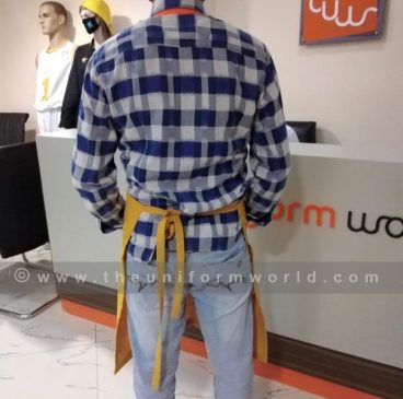 Bib Apron Yellow Half Way Cafe 3 Uniforms Manufacturer and Supplier based in Dubai Ajman UAE