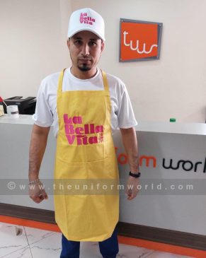 Bib Apron Yellow Lavita Uniforms Manufacturer and Supplier based in Dubai Ajman UAE
