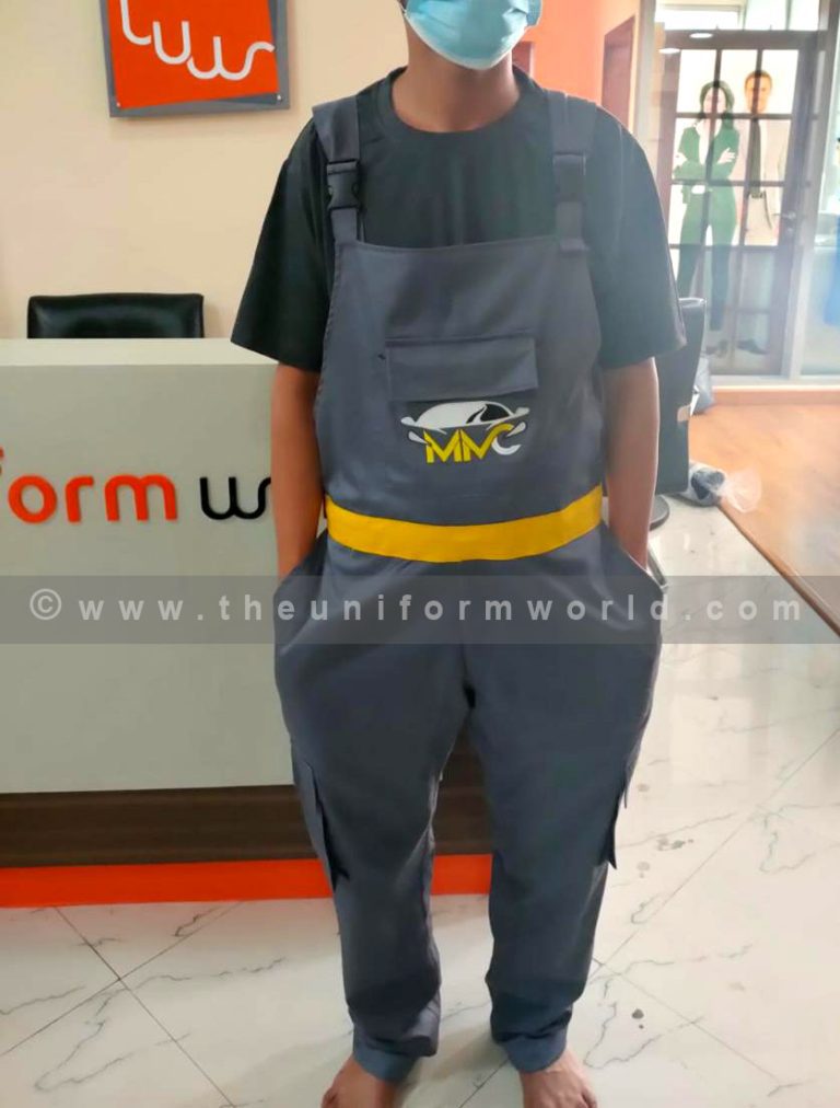 Bib Coverall Grey 1 Uniforms Manufacturer and Supplier based in Dubai Ajman UAE