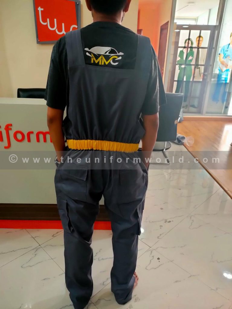 Bib Coverall Grey 4 Uniforms Manufacturer and Supplier based in Dubai Ajman UAE