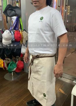 Bistro Apron Beige 3 Uniforms Manufacturer and Supplier based in Dubai Ajman UAE