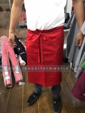 Bistro Apron Red Uniforms Manufacturer and Supplier based in Dubai Ajman UAE