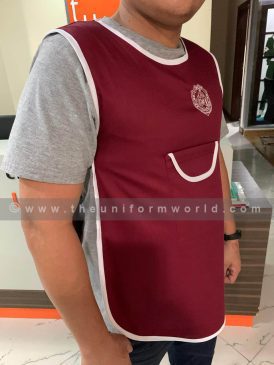 Cobbler Apron Maroon Oman 2 Uniforms Manufacturer and Supplier based in Dubai Ajman UAE