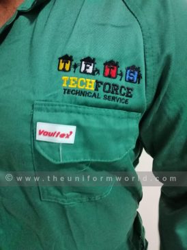 Coverall 1Pc Green Techforce 4 Uniforms Manufacturer and Supplier based in Dubai Ajman UAE