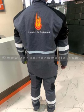 Coverall 2Pc Grey Black 11 Uniforms Manufacturer and Supplier based in Dubai Ajman UAE