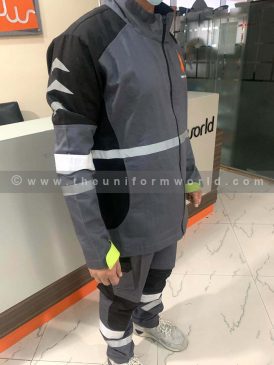 Coverall 2Pc Grey Black 13 Uniforms Manufacturer and Supplier based in Dubai Ajman UAE