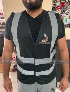 Hi Viz Jacket Black Design Majlis 1 Uniforms Manufacturer and Supplier based in Dubai Ajman UAE