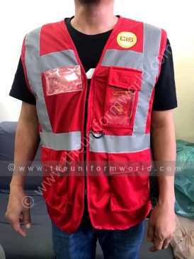 Hi Viz Jacket Red Dhl Uniforms Manufacturer and Supplier based in Dubai Ajman UAE