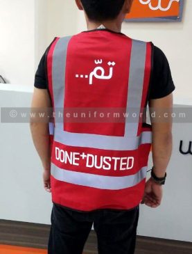 Hi Viz Jacket Red Done Dusted 2 Uniforms Manufacturer and Supplier based in Dubai Ajman UAE