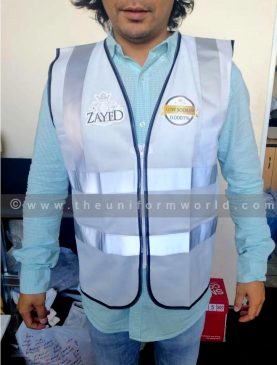 Hi Viz Jacket White Zayed 2 Uniforms Manufacturer and Supplier based in Dubai Ajman UAE