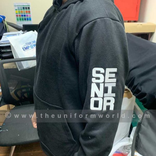 Hooded Jacket Black 5 Uniforms Manufacturer and Supplier based in Dubai Ajman UAE