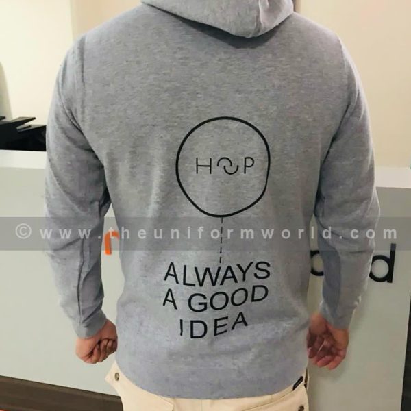 Hooded Jacket Grey Hoop 4 Uniforms Manufacturer and Supplier based in Dubai Ajman UAE
