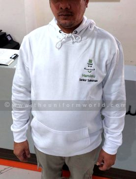 Hooded Jacket White Hamimu 2 Uniforms Manufacturer and Supplier based in Dubai Ajman UAE