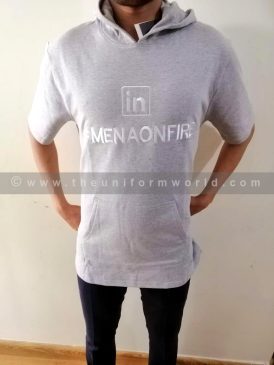 Hooded T Shirt Grey 3 Uniforms Manufacturer and Supplier based in Dubai Ajman UAE