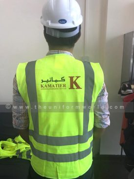K Neon Green Vest 1 Uniforms Manufacturer and Supplier based in Dubai Ajman UAE