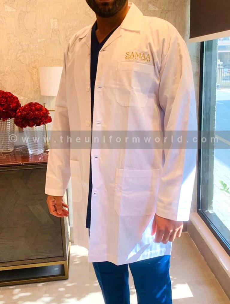 Labcoat White Samaa Dental 2 Uniforms Manufacturer and Supplier based in Dubai Ajman UAE