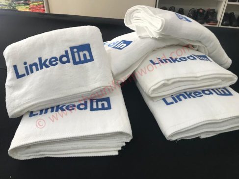 Linkedin White Towel With Emb 1 Uniforms Manufacturer and Supplier based in Dubai Ajman UAE