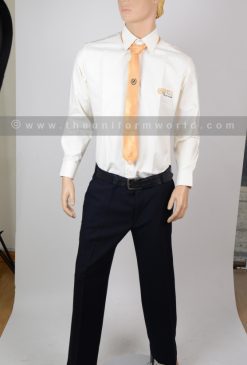 Onyx Exchange Beige Shirt Black Pants 2 Uniforms Manufacturer and Supplier based in Dubai Ajman UAE