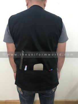 Outdoor Vest Cotton Twill Black 8 Uniforms Manufacturer and Supplier based in Dubai Ajman UAE