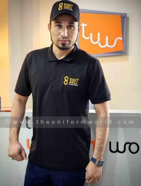 Polo Shirt Drifit Black Eight Grill 2 Uniforms Manufacturer and Supplier based in Dubai Ajman UAE