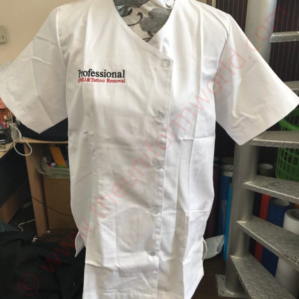 Professional Tattoo Remove Scrubs White 7 Uniforms Manufacturer and Supplier based in Dubai Ajman UAE