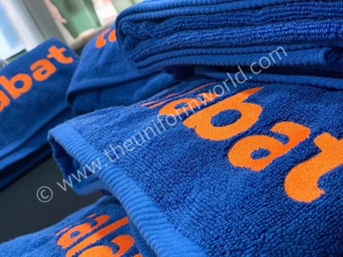Talabat Blue Towels With Emb 1 Uniforms Manufacturer and Supplier based in Dubai Ajman UAE