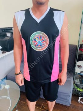 Black Pink Volleyball Jerseys 3 Uniforms Manufacturer and Supplier based in Dubai Ajman UAE