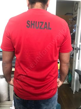 Red T Shirt 1 Uniforms Manufacturer and Supplier based in Dubai Ajman UAE