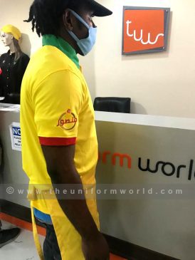 Polo Shirt Drifit Yellow Mansoor 3 Uniforms Manufacturer and Supplier based in Dubai Ajman UAE
