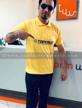 Polo Shirt Drifit Yellow Nanosun 2 Uniforms Manufacturer and Supplier based in Dubai Ajman UAE