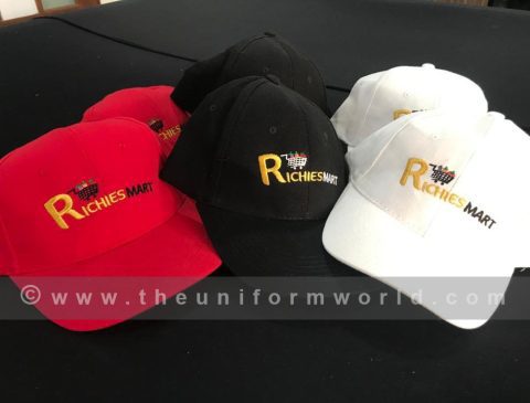 Promo Caps Red Riches Mart 2 Uniforms Manufacturer and Supplier based in Dubai Ajman UAE