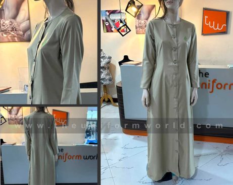 Customized long dress in TR suiting fabric