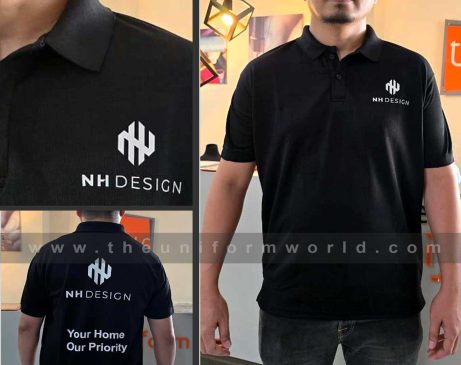 Dri-fit eye mesh polo shirt with Vinyl printing