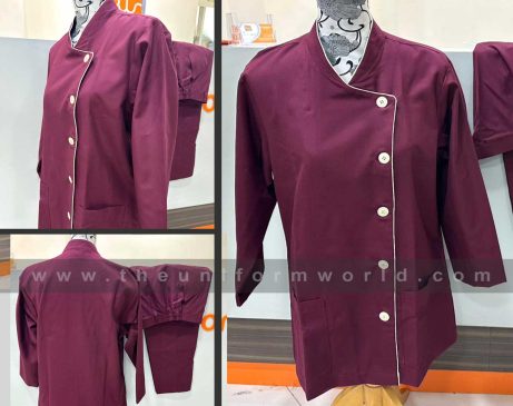 Maid uniform tunic set overlapped top