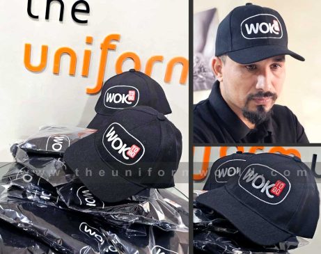 Readymade Black Baseball Caps Uniforms with Logo Embroidery